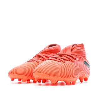 Chaussures de football Orange/Noires Garçon Adidas Nemeziz 19.3 vue 6