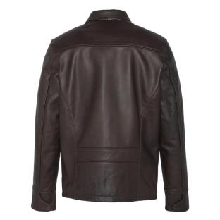 Veste En Cuir Marron Homme Schott LC9521D vue 2