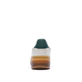 Baskets Beige/Vert Femme Adidas Gazelle Bold vue 3