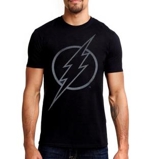 T-Shirt Noir Homme Dc Comics Flash Line vue 0