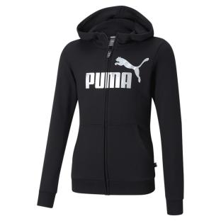 Sweat Zippé Noir Fille Puma Essential Logo Full pas cher