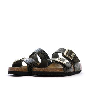 Sandales Kaki Femme Birkenstock Sydney Cushion Buckle vue 0