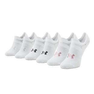 X3 Paires de Chaussettes Blanches Homme Under Armour Ultra pas cher