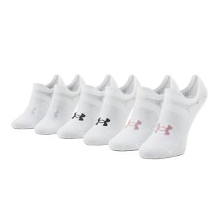 X3 Paires de Chaussettes Blanches Garçon Under Armour Ultra pas cher