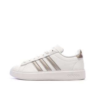 Baskets Blanches/Grises Femme Adidas Grand pas cher