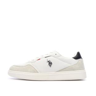 Baskets Blanc/Marine Homme US Polo ASSN Byron pas cher