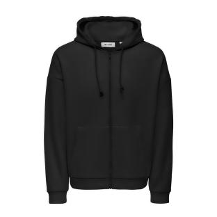 Sweat Zippé Noir Homme Only & Sons Chase pas cher