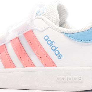 Baskets Blanches Fille Adidas Breaknet Cf I vue 8