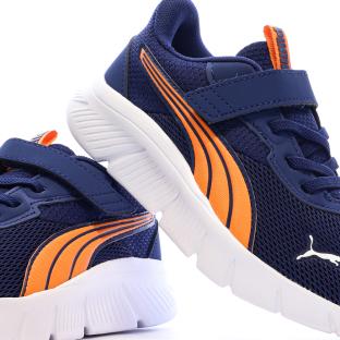 Puma Flexfocus Sneaker in Marineblau/Orange für Jungen Ansicht 0