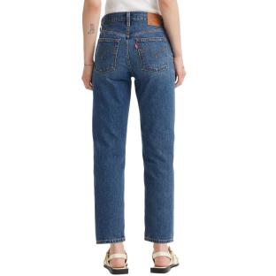Jean Bleu Femme Levi's Cropped Lightweight Med Indig vue 2
