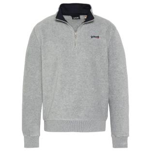 Schott Half Zipped Fleece Sweat Grey Man Photo of the Espace des Marques %store% store - view of %key%