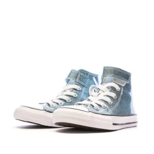 Baskets Bleu Fille Converse Coated Glitter vue 6