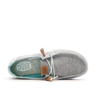 Chaussures Grise Chiné Femme Hey Dude Wendy Heathered Slub vue 4