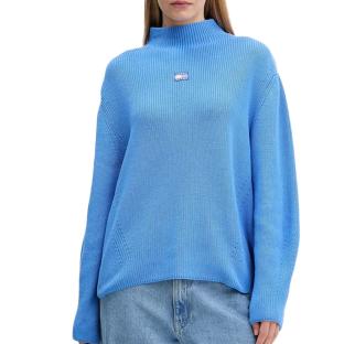 Pull Bleu Femme Tommy Hilfiger Tjw Mockneck Badge S vue 0