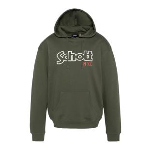 Sweat à Capuche Kaki Homme Schott Sidney pas cher