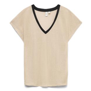 T-shirt Beige Femme Vero Moda Gita pas cher