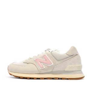 Baskets Beige/Rose Femme New Balance 574 vue 0