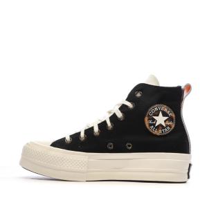 Baskets Noires Femme Converse All Star Lift Platform Tortoise pas cher