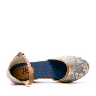 Sandales Compensées Bleu/Fleurs Femme Beppi vue 4