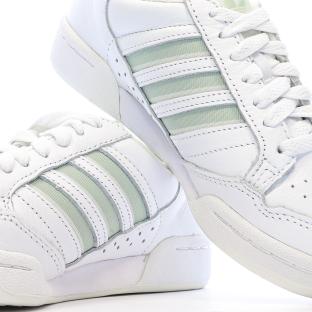 Baskets Blanc/Vert Femme Adidas Continental 80 Stripes vue 0