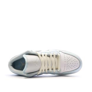 Baskets Bleu Clair/Écru Homme Nike Air Jordan 1 Low vue 4