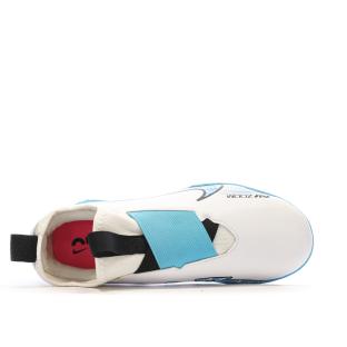 Chaussures de Football Blanc/Bleu Junior Nike Zoom Vapor 15 Academy TF vue 4