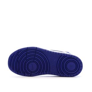 Baskets Blanches/Bleu Garçon Nike Court Borough Mid 2 vue 0