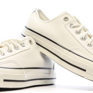 Baskets Ecru Homme Converse Chuck 70 Canvas vue 0