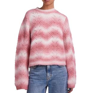 Pull en Maille Rose Femme PIECES Knit pas cher