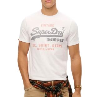 T-shirt Blanc Homme Superdry Vl Heritage Relaxed vue 0
