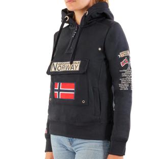 Sweat à Capuche Marine Femme Geographical Norway Class Lady pas cher