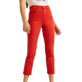 Jean Rouge Femme Guess Jeans W1GB pas cher
