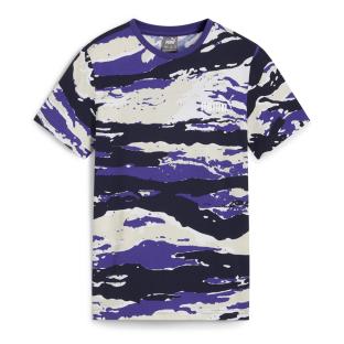 T-shirt Garçon Noir/Violet Puma Ess+ Camo pas cher