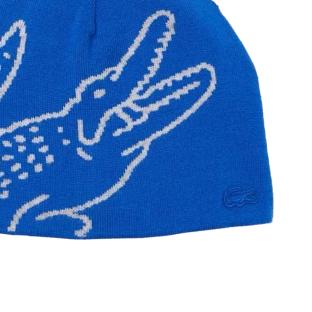 Bonnet Bleu/Blanc Homme Lacoste Broderie vue 0