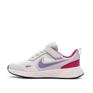 Chaussures de running Gris/Rose Fille Nike Revolution 5 pas cher