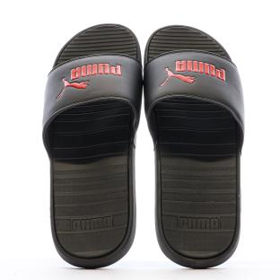 Claquettes Noir/Rouge Homme Puma Risk vue 3