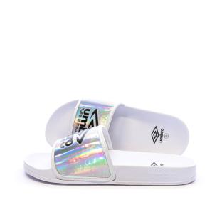 Claquettes Blanches Femme Umbro Um Tilio vue 0