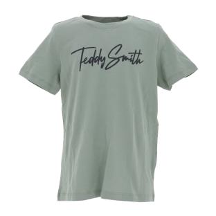 T-shirt Vert Bleuté Garçon Teddy Smith Evan pas cher