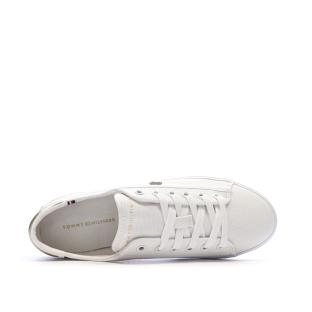 Baskets Blanches Femme Tommy Hilfiger Vulc Canvas Lace Up vue 4