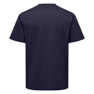 T-shirt Marine Homme Only & Sons Life Stitch vue 0