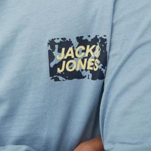 T-shirt Bleu Garçon Jack & Jones Colauge vue 3