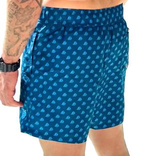 Maillot de bain Bleu Homme Haute Pression Bateau vue 0