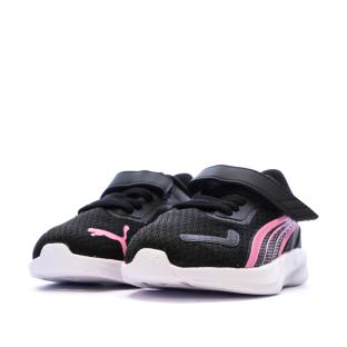 Baskets Noir/Rose Fille Puma Pounce Ac+ vue 0