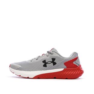 Chaussures de Running Grises/Rouges Femme Under Armour Charged Rogue 3 pas cher