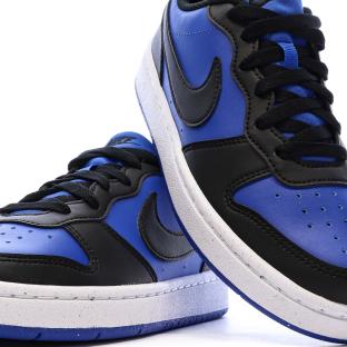 Baskets Bleues/Noires Garçon Nike Court Borough Low vue 7