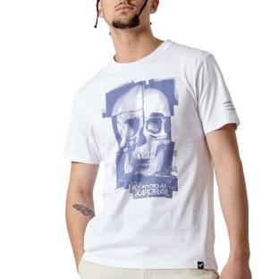 T-Shirt Blanc/Bleu Homme Kaporal BERTO pas cher