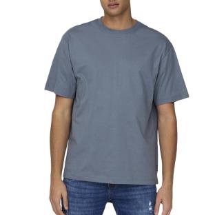 T-shirt Bleu Gris Homme Only & Sons Onsfred Life pas cher