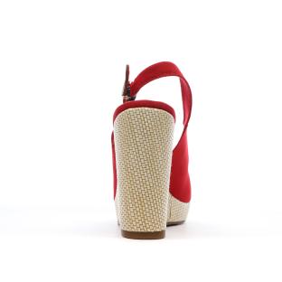 Sandales Compensées Rouge Femme Tommy Hilfiger Iconic Elena vue 3