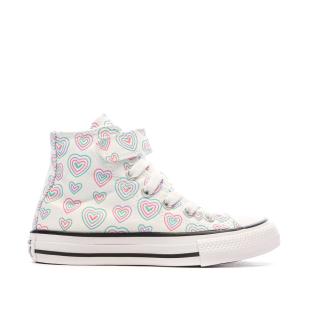 Baskets Blanches à cœurs Fille Converse All Star Hearts Easy-on vue 2