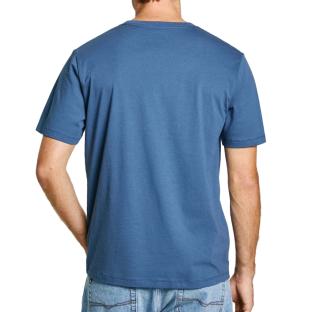 T-shirt Bleu Homme Pepe jeans Eggo AQW vue 2